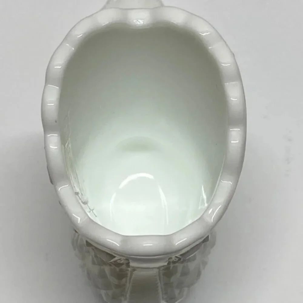 Vintage Fenton Milk Glass Dairy Button Boot 4.25